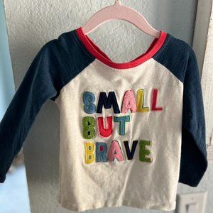 Long-sleeve t-shirt w/Small But Brave embellished graphics